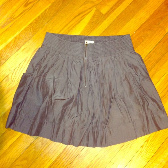 Charlotte Russe Grey Front Zipper Skirt