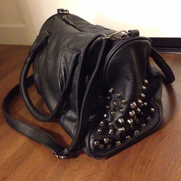 Black studded bag