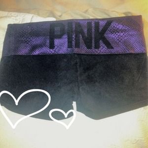PINK Purple Snake Print Yoga Shorts!!!