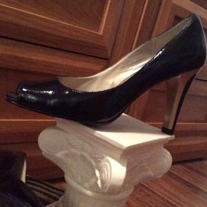 Black patent leather shoes