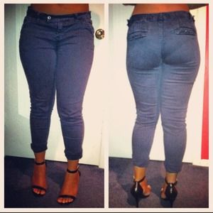 Navy blue casual pant