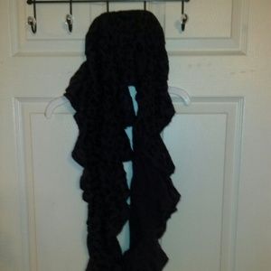 Purple and black cheetah scarf