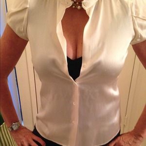 Theory Silk Button Up Shirt