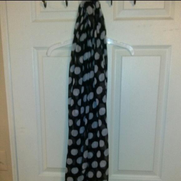 Very cute black polka dotted scarf