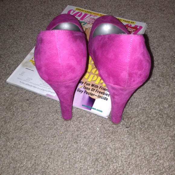 Shoes - Hot pink suede wedges Shoes - Hot pink suede wedges