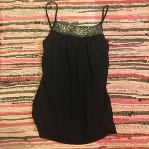 Black embellished tank!