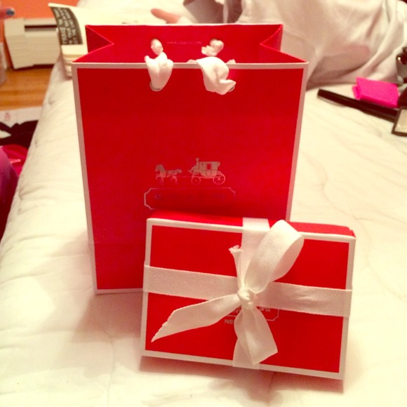 Coach gift bag and box