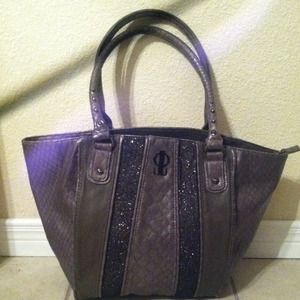Grey tote bag