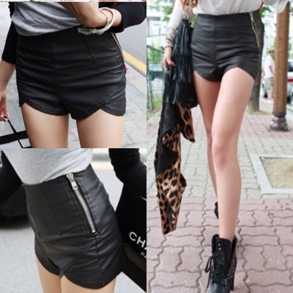 MPaige Boutique Outerwear - Sale reg 22.00 faux leather asymmetrical shorts