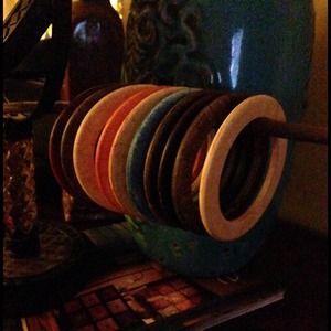 10 bangles & Diamond wooden Bangles BUNDLE