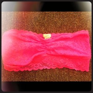 Hot pink bandeau!