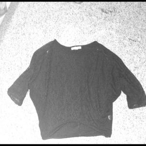 Three quarter black shirt- front of shirt is lace!