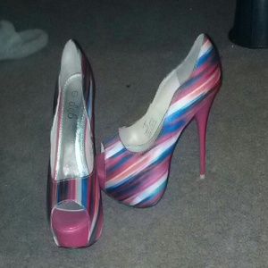 Peep toe heels