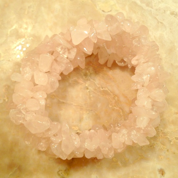 Sold!Chunky semi precious rose quartz stone
