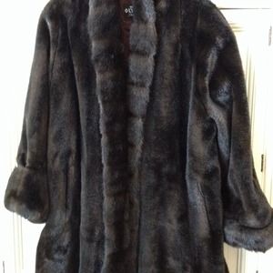 Faux mink coat
