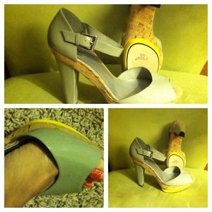 RSVP Gray and Yellow Patent Leather