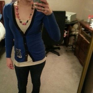 FLASH SALE Hollister Cobalt Collegiate Cardigan