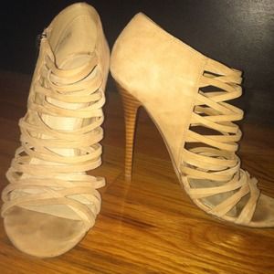 Beige Suede Aldo Heels
