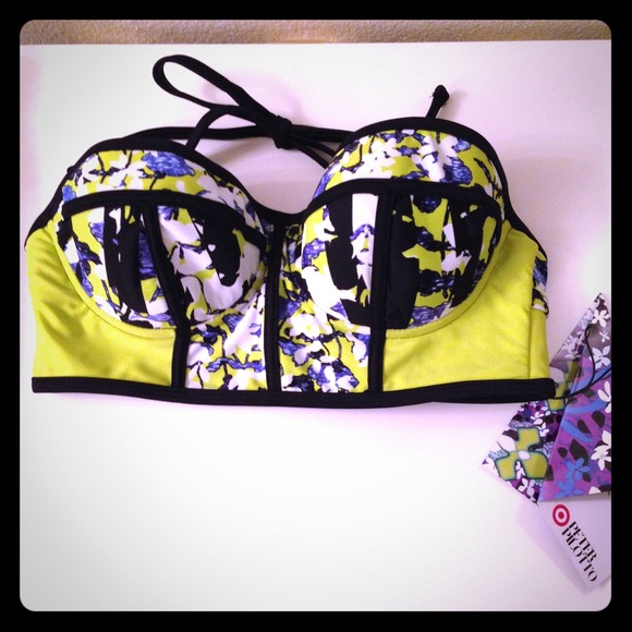 🚫SOLD🚫Peter Pilotto Green Floral Bikini Top XS