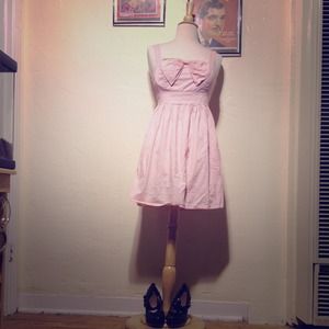 Zoey Deschanel Inspired Dress with Cute Bow