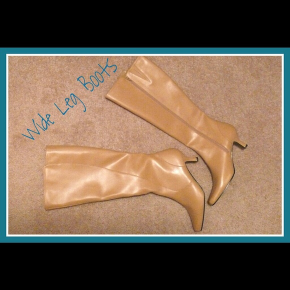 Tan Wide Calf Boots