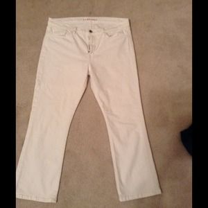 J Brand white cropped jeans