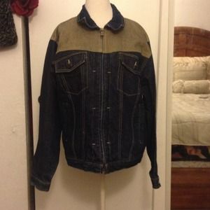 Bar code jeans jacket