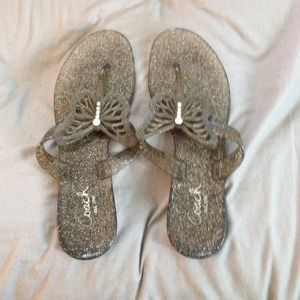 Coach jelly flip flops