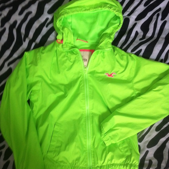 Lime Green Hollister Windbreaker