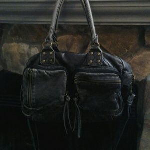 Gray crossbody