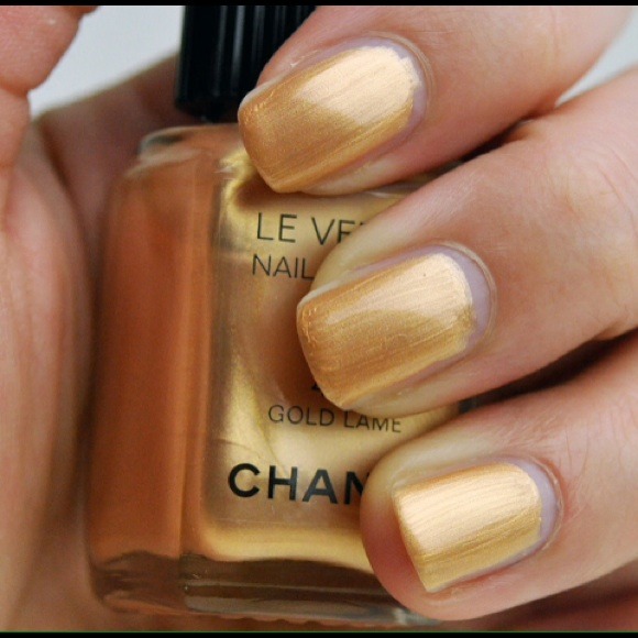 Chanel • gold lame