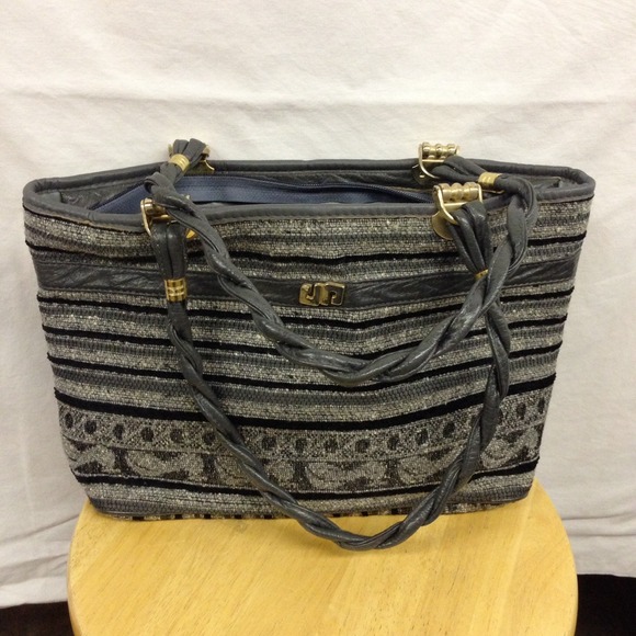 Vintage Pier Giorgio Cloth & Leather handbag - Picture 4 of 4