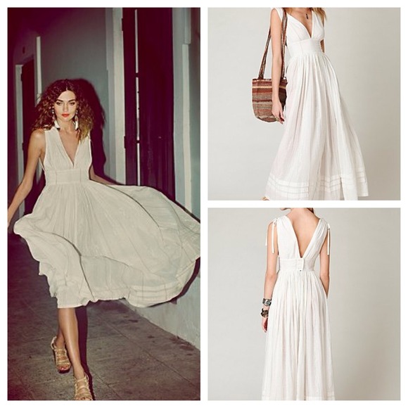 Free People Lurex Threaded Maxi Dress A Boho Dream - Picture 3 of 4