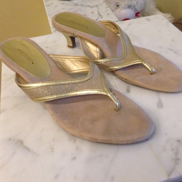 AEROSOLES Shoes - Aerosoles sandals in muted Gold. Worn one time
