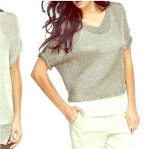 SOLD NWOT Vince metallic open stitch sweater