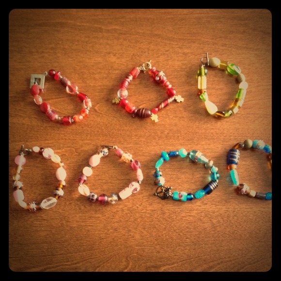 Glass bead bracelets