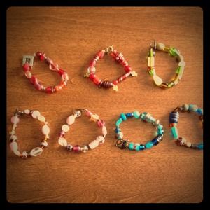 Glass bead bracelets