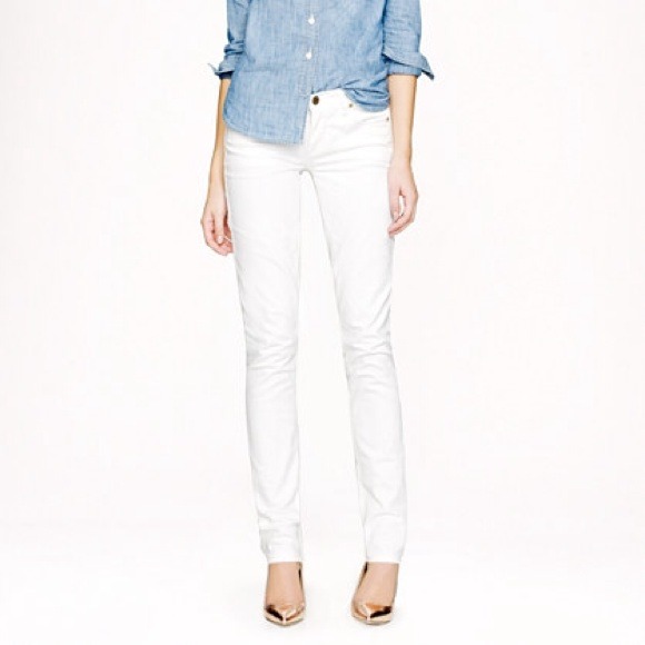 White JCrew factory matchstick jeans