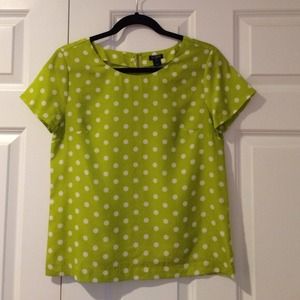 *reserved* Adorable polka dot J. Crew top