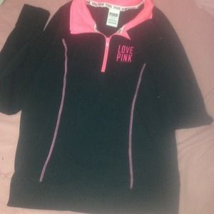 VS pink half-zip sweatshirt