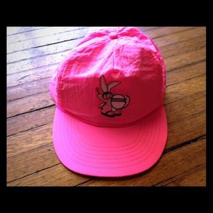Vintage 80s Energizer Bunny neon pink SnapBack hat
