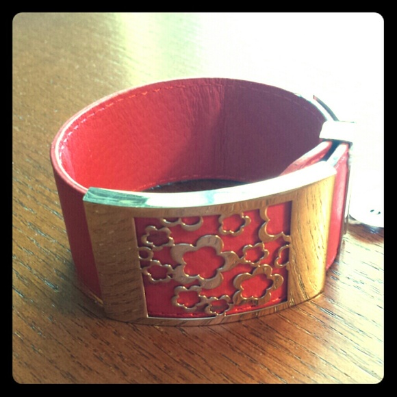 Red cuff bracelet