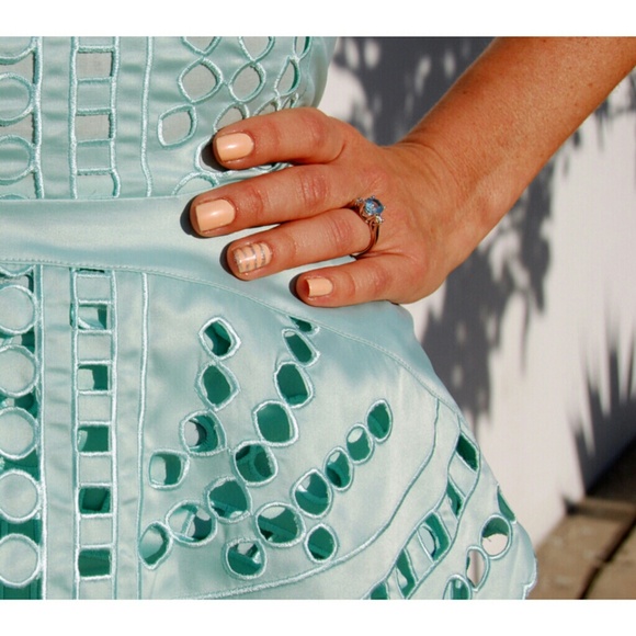 | H&M | Satin Cutwork Peplum Top - Picture 2 of 5