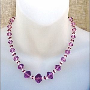 Purple crystal necklace