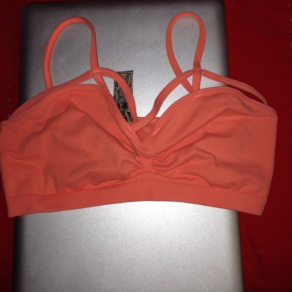 LF orange strappy bralette