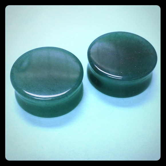 🚫RESERVED🚫 1/8 (28mm) aventurine stone plugs