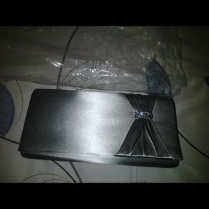SILVER CLUTCH BAG