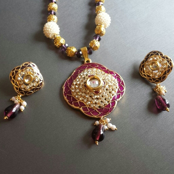 Purple Bollywood Indian Set - Picture 2 of 4