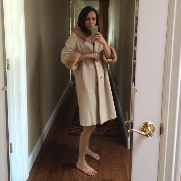 Vintage coat with real mink fur final reduction - Picture 3 of 4