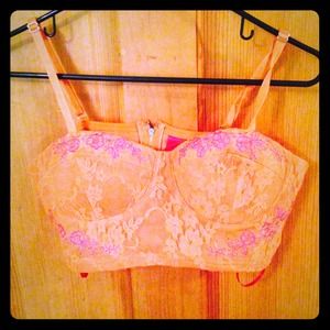 Orange and pink bustier